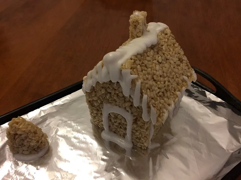 rice krispie house undecorated